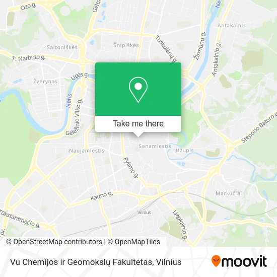 Карта Vu Chemijos ir Geomokslų Fakultetas