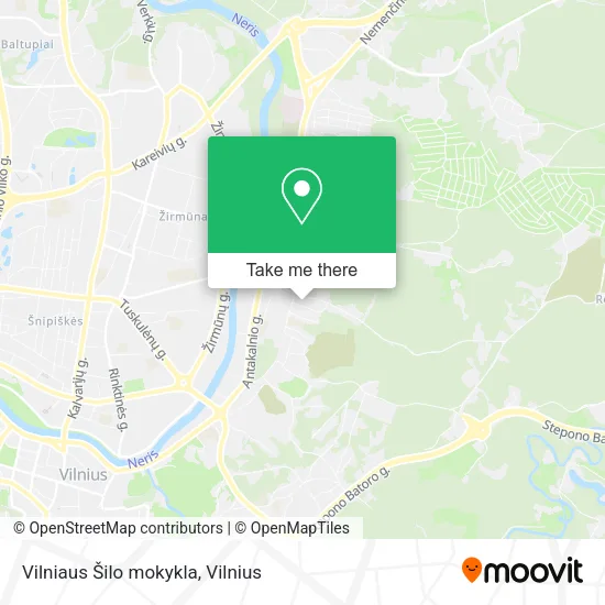 Карта Vilniaus Šilo mokykla