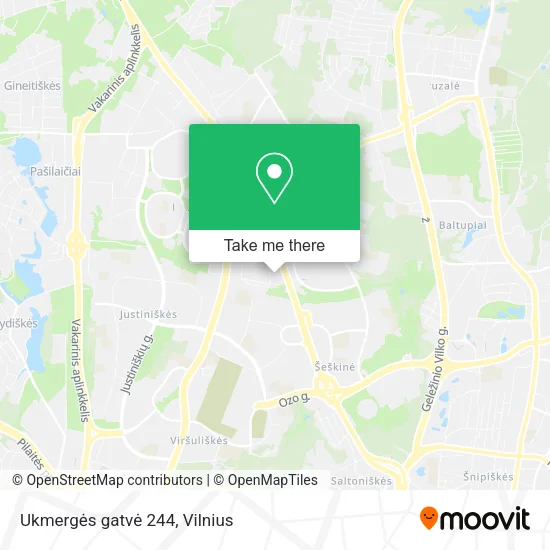 Карта Ukmergės gatvė 244