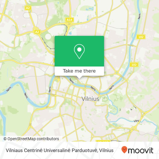 Карта Vilniaus Centrinė Universalinė Parduotuvė