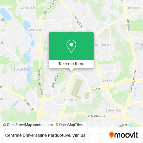 Карта Centrinė Universalinė Parduotuvė