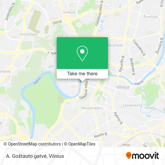 Карта A. Goštauto gatvė
