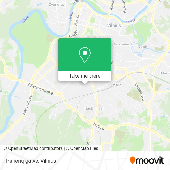Panerių gatvė map