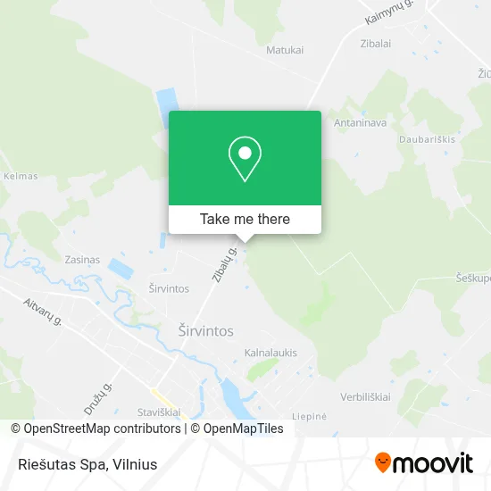 Riešutas Spa map