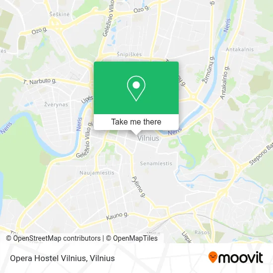 Opera Hostel Vilnius map