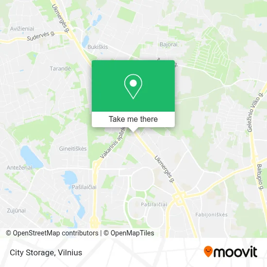 City Storage map