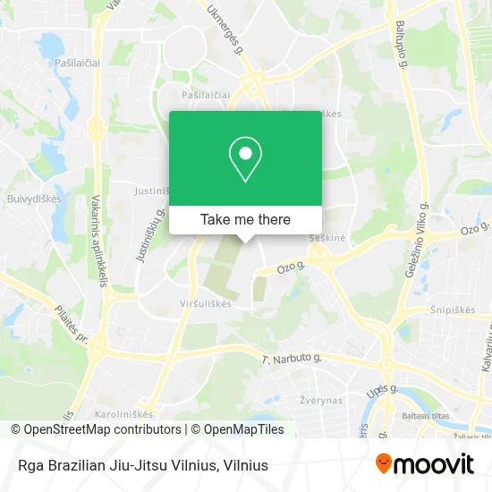 Rga Brazilian Jiu-Jitsu Vilnius map