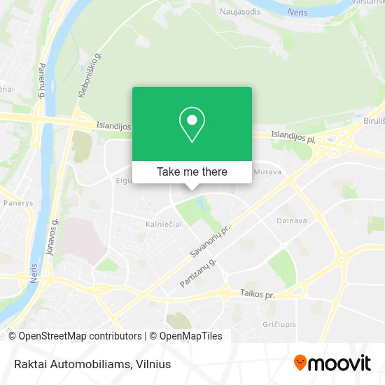 Raktai Automobiliams map