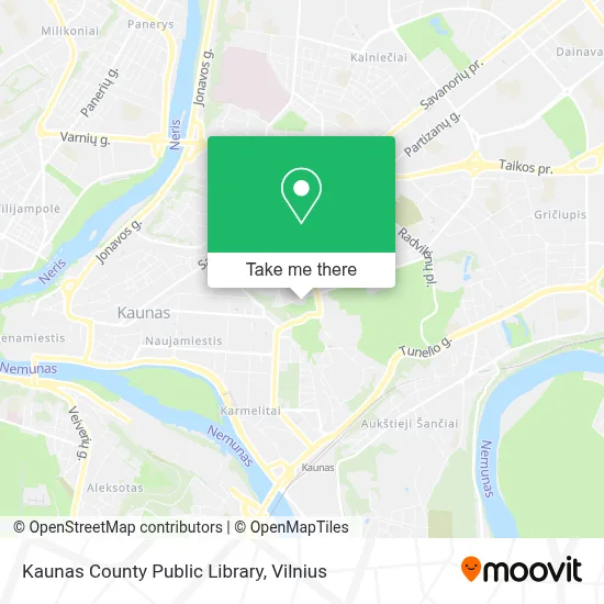 Kaunas County Public Library map