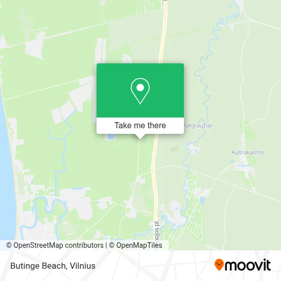 Butinge Beach map