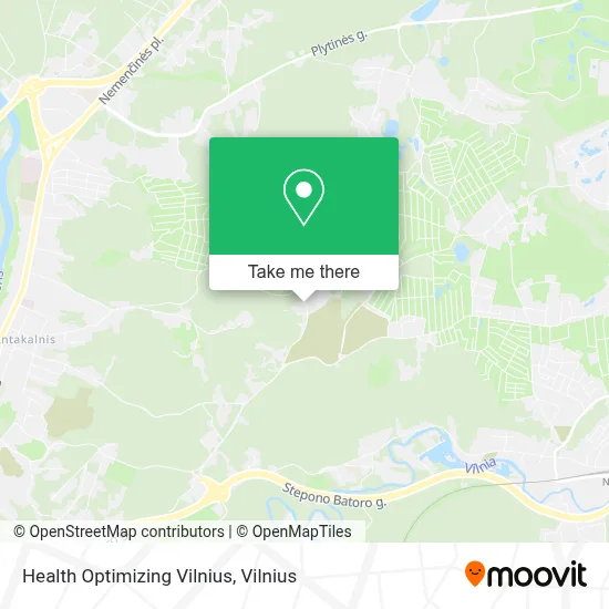 Health Optimizing Vilnius map