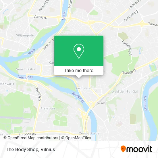 The Body Shop map