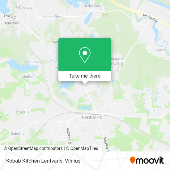 Kebab Kitchen Lentvaris map