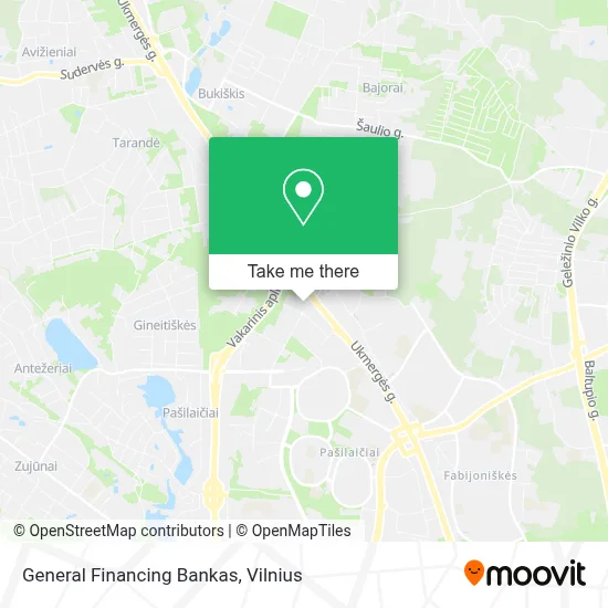 General Financing Bankas map