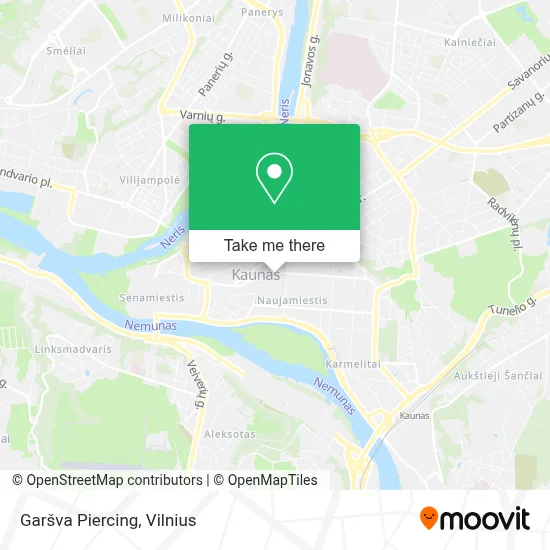 Garšva Piercing map