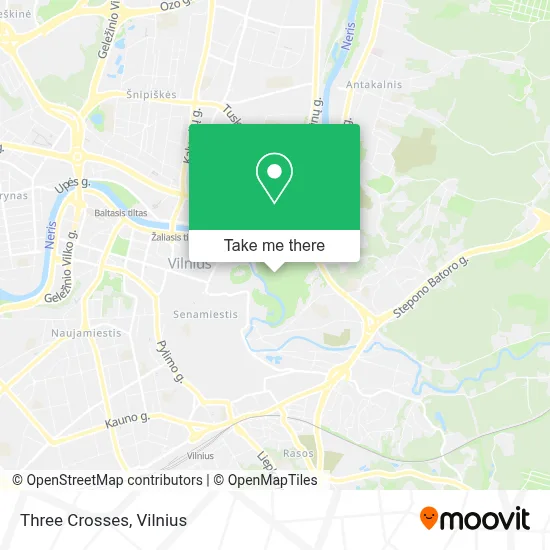 Three Crosses map
