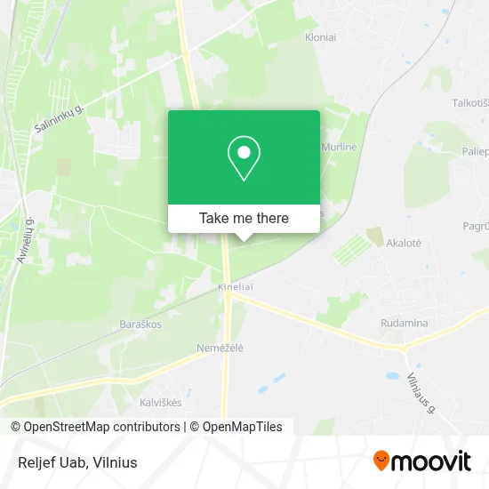 Reljef Uab map