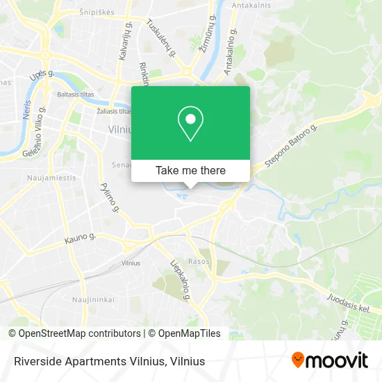 Riverside Apartments Vilnius map