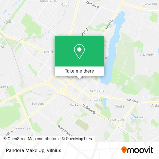 Pandora Make Up map
