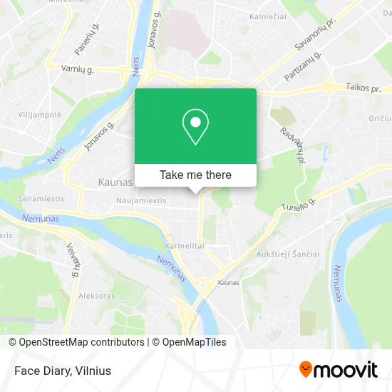Face Diary map
