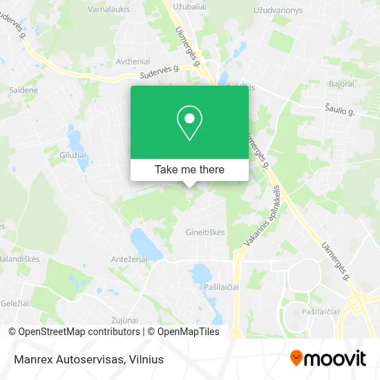 Manrex Autoservisas map