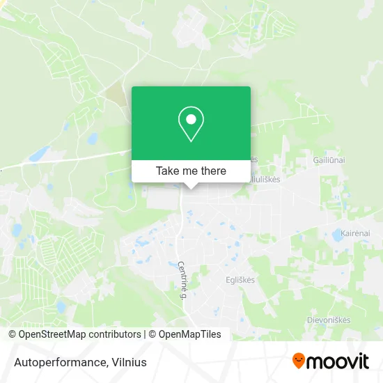 Autoperformance map