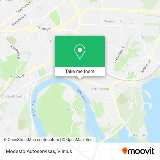 Modesto Autoservisas map
