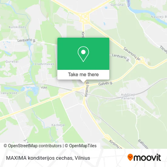 Карта MAXIMA konditerijos cechas