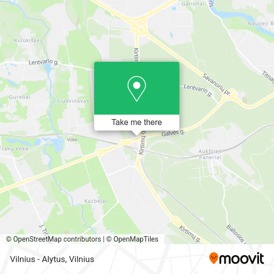 Карта Vilnius - Alytus