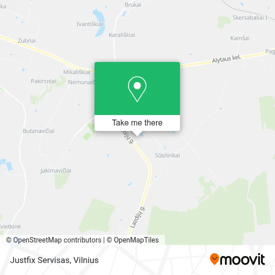 Justfix Servisas map
