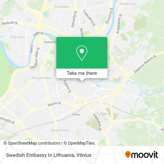 Swedish Embassy In Lithuania map