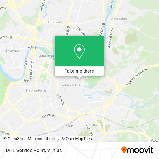 DHL Service Point map