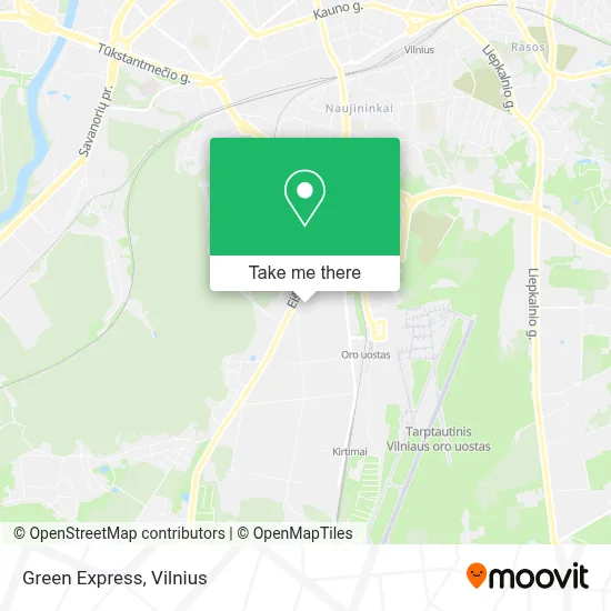 Green Express map