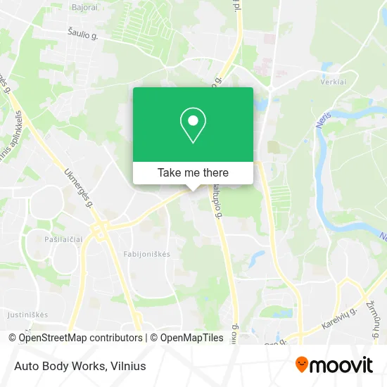 Auto Body Works map