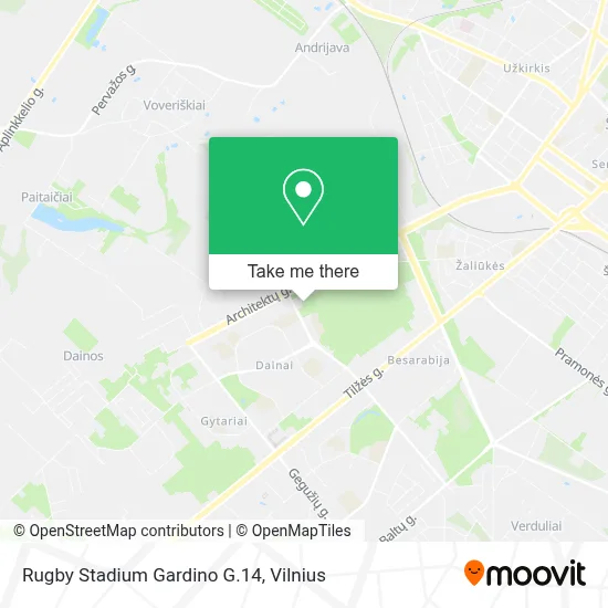 Rugby Stadium Gardino G.14 map