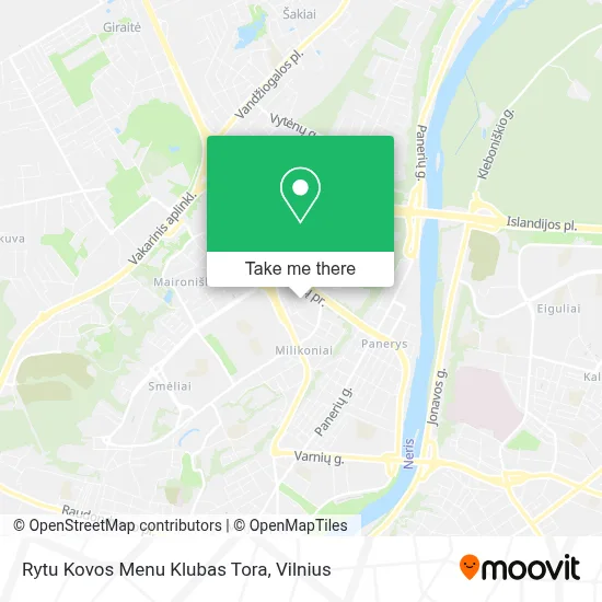 Rytu Kovos Menu Klubas Tora map