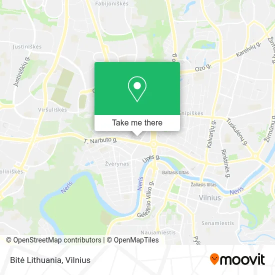 Bitė Lithuania map
