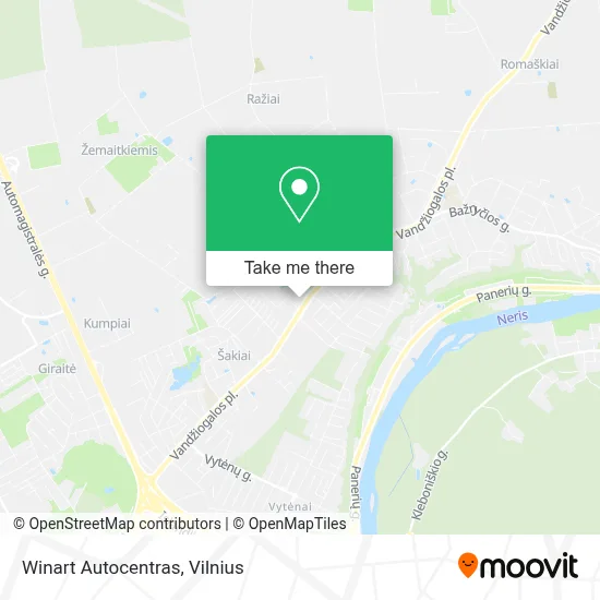 Winart Autocentras map