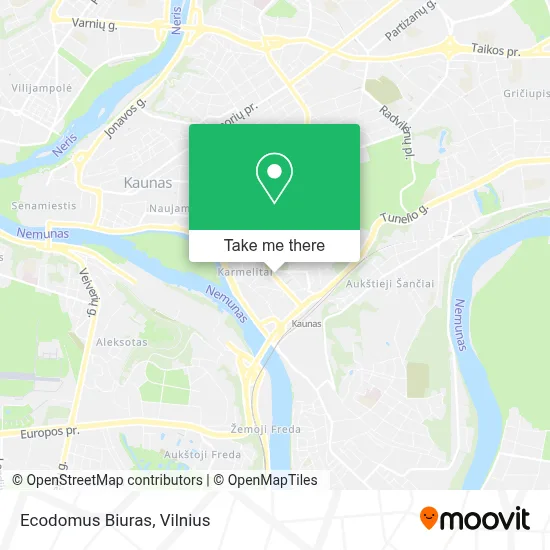 Ecodomus Biuras map