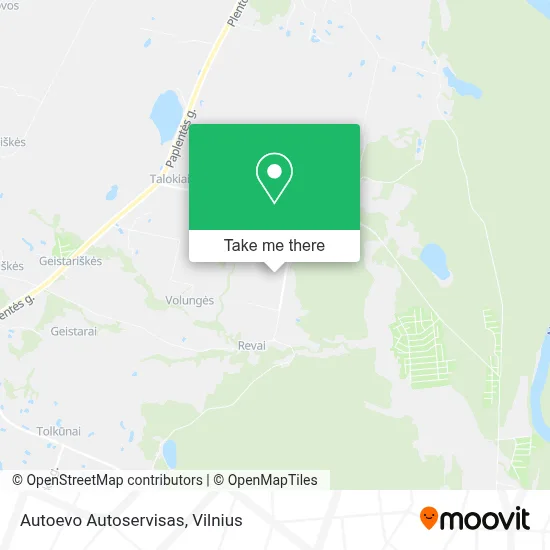 Autoevo Autoservisas map