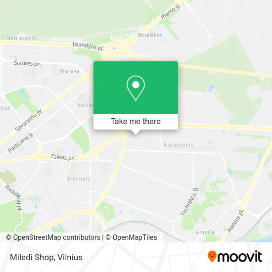 Miledi Shop map