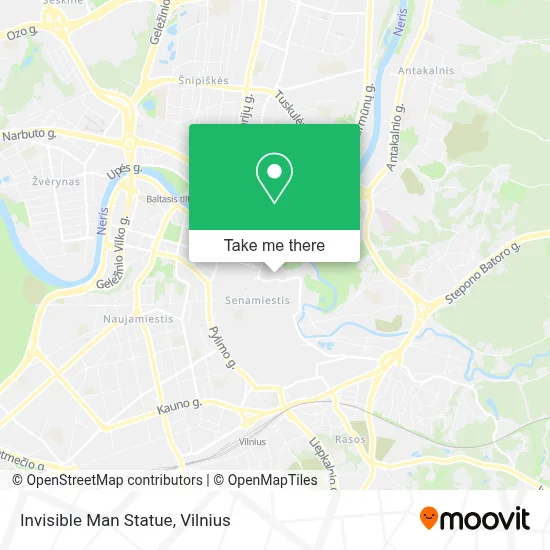 Invisible Man Statue map