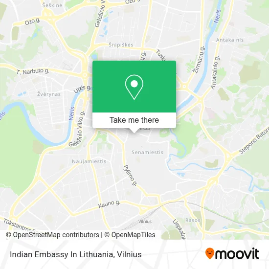 Indian Embassy In Lithuania map