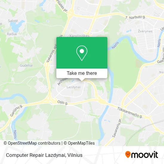 Computer Repair Lazdynai map