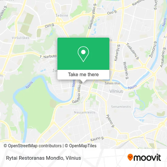 Rytai Restoranas Mondlo map