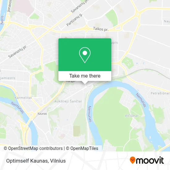 Optimself Kaunas map