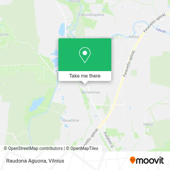 Raudona Aguona map