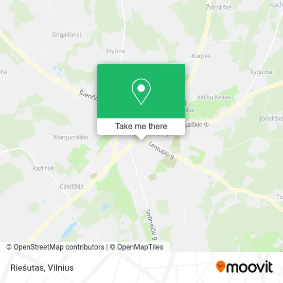 Riešutas map