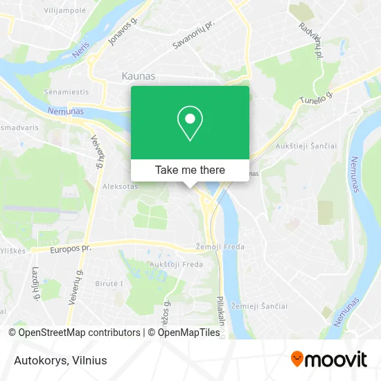 Autokorys map
