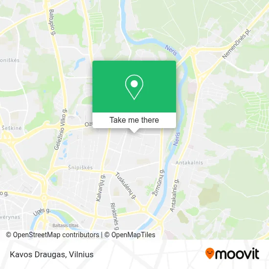 Kavos Draugas map